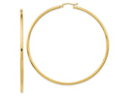 FJC Finejewelers 10 kt Yellow Gold Polished 2.5mm Lightweight Tube Hoop Earrings 65 mm x 66 mm