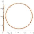 FJC Finejewelers 10 kt Rose Gold Endless Polished Endless Tube Hoop Earrings 42 mm x 42 mm