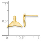 FJC Finejewelers 10 kt Yellow Gold Button Whale Tail Post Earrings 10 mm x 12 mm