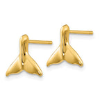 FJC Finejewelers 10 kt Yellow Gold Button Whale Tail Post Earrings 10 mm x 12 mm