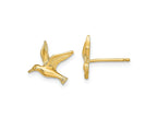 FJC Finejewelers 10 kt Yellow Gold Button Polished Seagull Post Earrings 10 mm x 11 mm