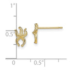 FJC Finejewelers 10 kt Yellow Gold Button Mini Starfish Post Earrings 8 mm x 5 mm