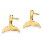 FJC Finejewelers 10 kt Yellow Gold Button 2-D Whale Tail Post Earrings 12 mm x 15 mm
