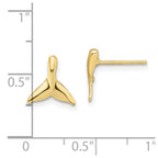 FJC Finejewelers 10 kt Yellow Gold Button Mini Whale Tail Post Earrings 9 mm x 9 mm