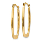 FJC Finejewelers 10 kt Yellow Gold Polished 2.25mm Rectangle Hoop Earrings 11 mm x 2 mm
