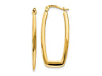 FJC Finejewelers 10 kt Yellow Gold Polished 2.25mm Rectangle Hoop Earrings 11 mm x 2 mm