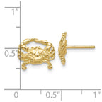 FJC Finejewelers 10 kt Yellow Gold Button Crab Post Earrings 10 mm x 12 mm