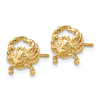 FJC Finejewelers 10 kt Yellow Gold Button Crab Post Earrings 10 mm x 12 mm