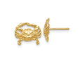 FJC Finejewelers 10 kt Yellow Gold Button Crab Post Earrings 10 mm x 12 mm