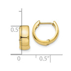 FJC Finejewelers 10 kt Yellow Gold Hinged Hoop Earrings 12 mm x 12 mm