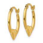 FJC Finejewelers 10 kt Yellow Gold Heart Hoop Earrings 16 mm x 13 mm