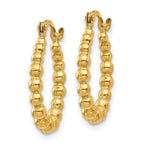 FJC Finejewelers 10 kt Yellow Gold Beaded Hoop Earrings 18 mm x 16 mm