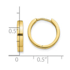 FJC Finejewelers 10 kt Yellow Gold Hinged Hoop Earrings 11 mm x 3 mm