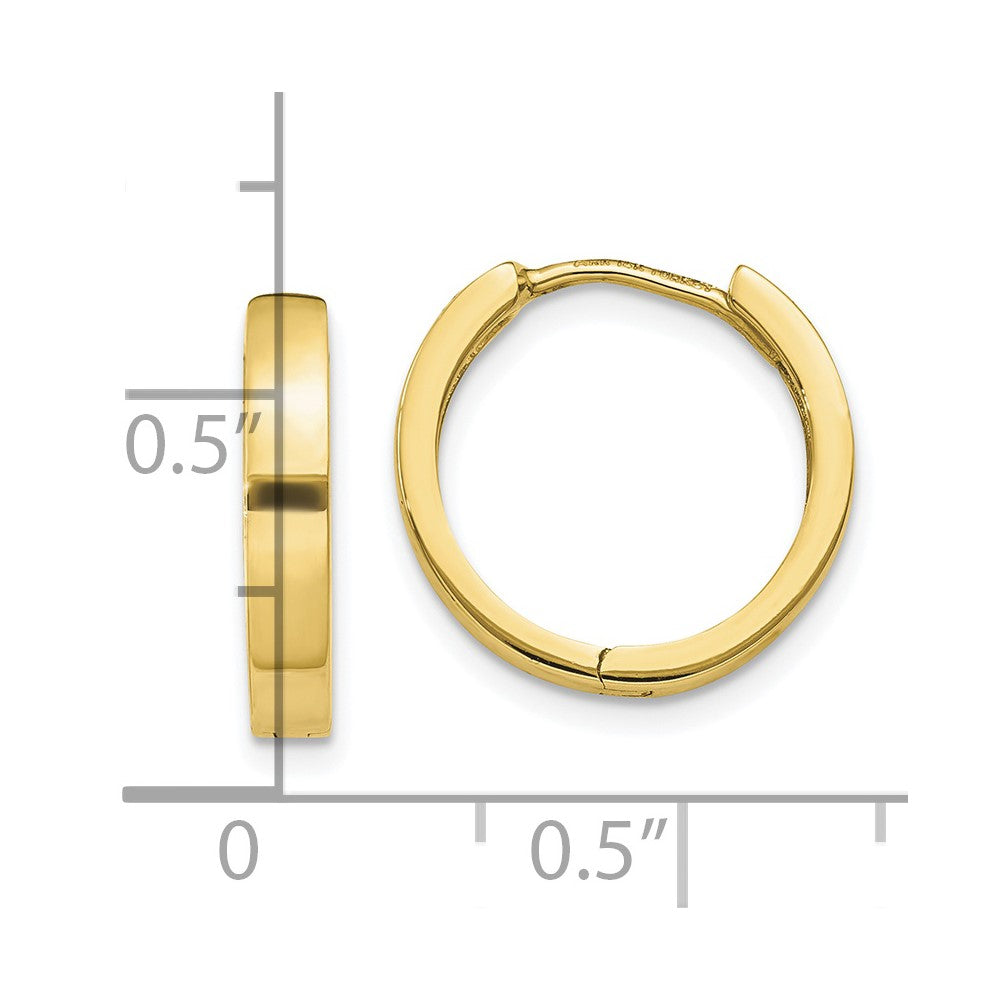 FJC Finejewelers 10 kt Yellow Gold Hinged Hoop Earrings 11 mm x 3 mm