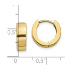 FJC Finejewelers 10 kt Yellow Gold Hinged Hoop Earrings 9 mm x 4 mm
