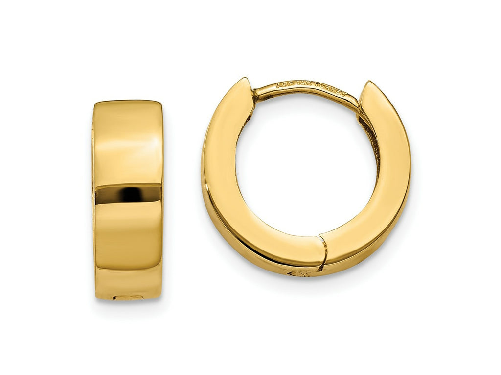 FJC Finejewelers 10 kt Yellow Gold Hinged Hoop Earrings 9 mm x 4 mm