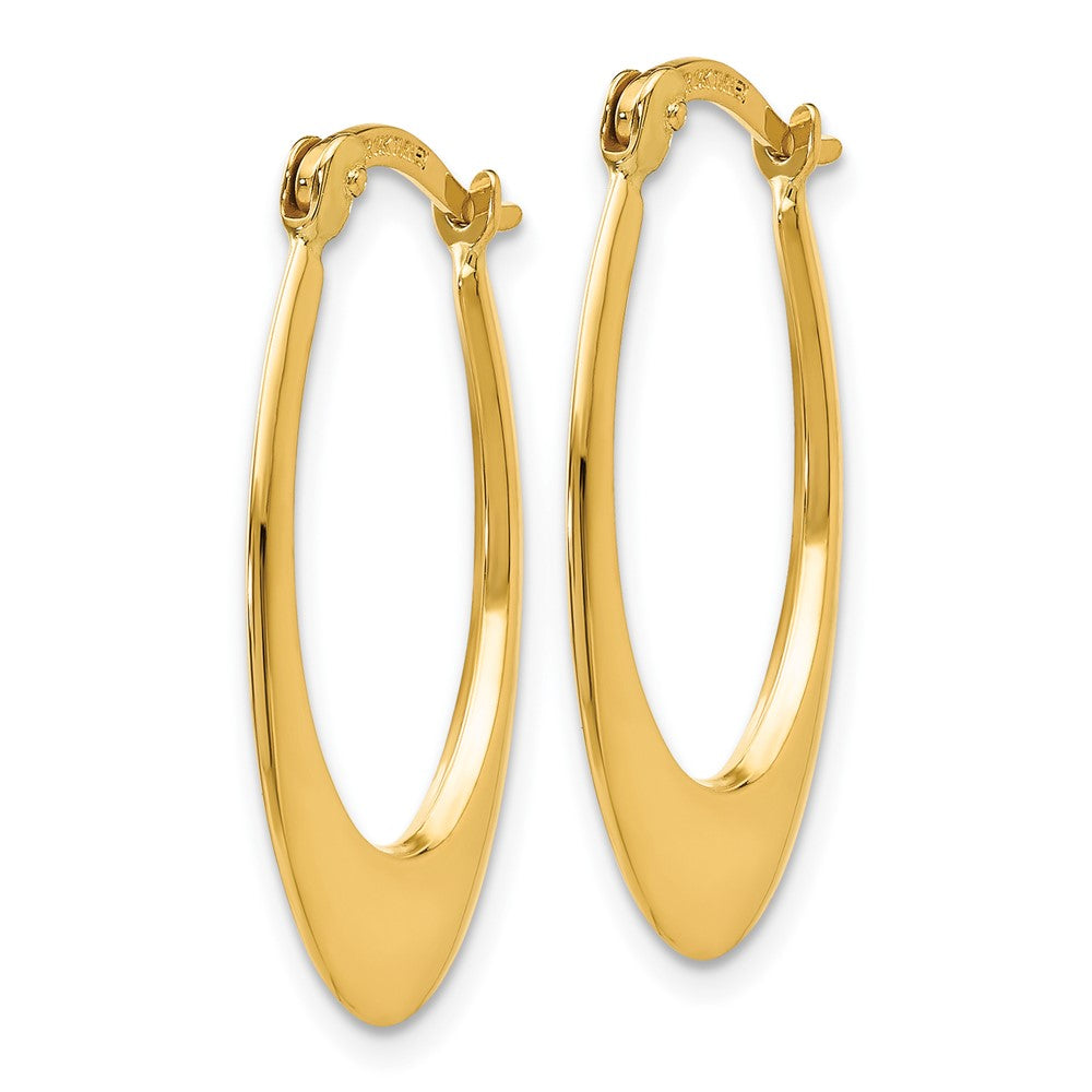 FJC Finejewelers 10 kt Yellow Gold Polished Hoop Earrings 11 mm x 1 mm