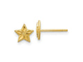 FJC Finejewelers 10 kt Yellow Gold Button Polished and Bright Cut Star Post Earrings 6 mm x 6 mm