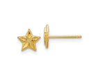FJC Finejewelers 10 kt Yellow Gold Button Polished and Bright Cut Star Post Earrings 6 mm x 6 mm