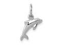 FJC Finejewelers 10 kt White Gold Themed Dolphin Charm 15 mm x 13 mm