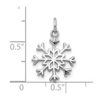 FJC Finejewelers 10 kt White Gold Themed Snowflake Charm 21 mm x 14 mm