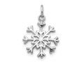 FJC Finejewelers 10 kt White Gold Themed Snowflake Charm 21 mm x 14 mm