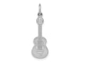 FJC Finejewelers 10 kt White Gold Themed Guitar Charm 27 mm x 9 mm