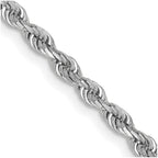 FJC Finejewelers 10 kt White Gold Bright Cut Quadruple Rope Chain Lobster Clasp 26 Inches x 2.75 mm