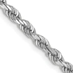 FJC Finejewelers 10 kt White Gold Bright Cut Quadruple Rope Chain 26 Inches x 3.35 mm