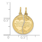 FJC Finejewelers 10 kt Yellow Gold Mizpah Charm 22 x 15 mm