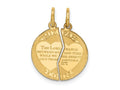 FJC Finejewelers 10 kt Yellow Gold Mizpah Charm 22 x 15 mm