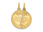 FJC Finejewelers 10 kt Yellow Gold Mizpah Charm 22 x 15 mm