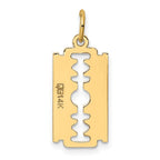 FJC Finejewelers 10 kt Yellow Gold Polished Razor Blade Charm 25 x 12 mm