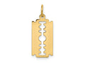 FJC Finejewelers 10 kt Yellow Gold Polished Razor Blade Charm 25 x 12 mm