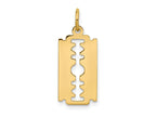 FJC Finejewelers 10 kt Yellow Gold Polished Razor Blade Charm 25 x 12 mm
