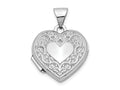 FJC Finejewelers 10 kt White Gold Heart Locket 21 mm x 15.5 mm