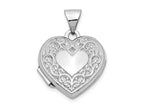 FJC Finejewelers 10 kt White Gold Heart Locket 21 mm x 15.5 mm