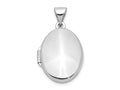 FJC Finejewelers 10 kt White Gold Polished Oval Locket 24.1 mm x 14.1 mm