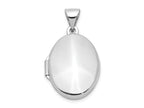 FJC Finejewelers 10 kt White Gold Polished Oval Locket 24.1 mm x 14.1 mm