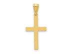 FJC Finejewelers 10 kt Yellow Gold Sandblasted Cross Charm