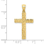 FJC Finejewelers 10 kt Yellow Gold Nugget Cross Charm