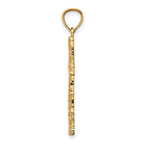 FJC Finejewelers 10 kt Yellow Gold Nugget Cross Charm