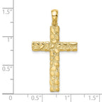 FJC Finejewelers 10 kt Yellow Gold Nugget Cross Charm