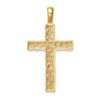FJC Finejewelers 10 kt Yellow Gold Nugget Cross Charm