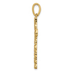 FJC Finejewelers 10 kt Yellow Gold Nugget Cross Charm