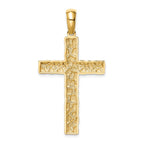 FJC Finejewelers 10 kt Yellow Gold Nugget Cross Charm