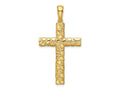 FJC Finejewelers 10 kt Yellow Gold Nugget Cross Charm
