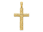 FJC Finejewelers 10 kt Yellow Gold Nugget Cross Charm