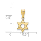 FJC Finejewelers 10 kt Yellow Gold Star of David Charm 17 x 10 mm