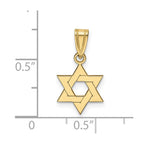 FJC Finejewelers 10 kt Yellow Gold Star of David Charm 18 x 11 mm